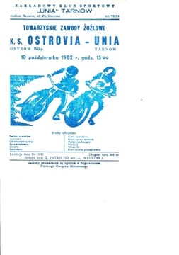 TOW.UNIA TARN.-OSTROVIA OSTR. 1982 r/czysty/