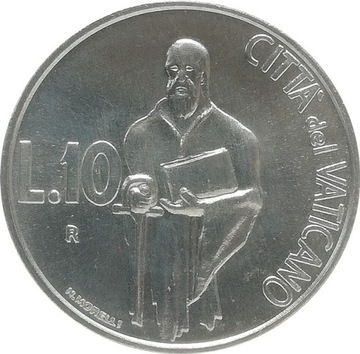 Watykan 10 lire 1991, KM#228