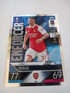 Karty Topps Match Attax 2022/23 Enforcer Xhaka