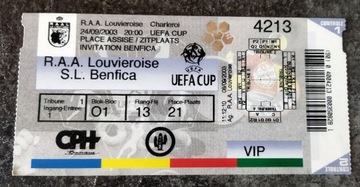 Bilet Puchar UEFA RAA Louvieroise Benfica Lizbona