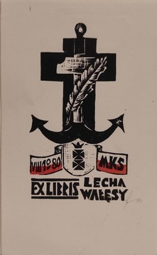 Klemens Raczak - Ex-libris Lecha Wałęsy - 1980