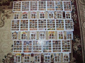 40 blokow renesans skandynawski malarstwo znaczki 