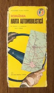 Rumunia - mapa samochodowa 1974 r. harta automobil