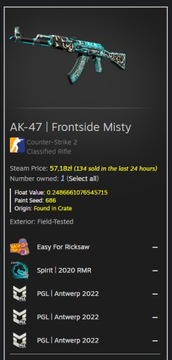 AK-47 | Frontside Misty (Field-Tested)