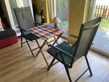 Stolik ogrodowy + dwa fotele