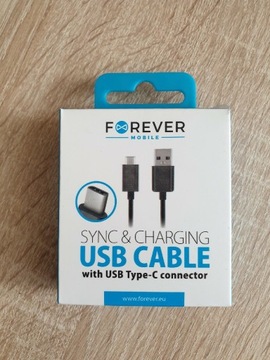 Kabel przewód USB typC 1m czarny
