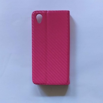 Etui pokrowiec z klapką ciemny różowy pink Sony L1