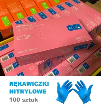 Rękawiczki Nitrylex ochronne Lateksowe 100 sztuk S