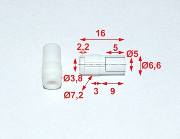 TULEJKA TEFLON TEFLONOWA GGG  2 szt izolator 