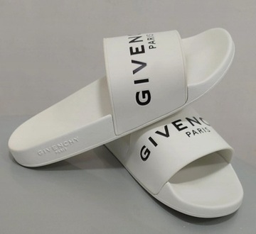 Białe klapki Givenchy 