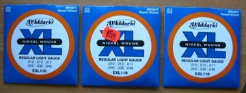 D'Addario EXL110 10-46, 3 komplety strun