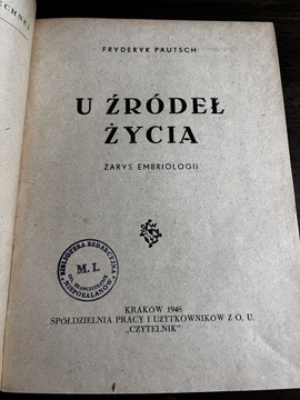 U źródeł życia. Zarys embriologii 