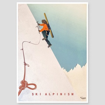 Skialpinizm Plakat Ski Alpinism Narty