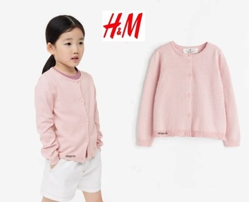 H&M różowy sweterek __134/140 CM__NOWY