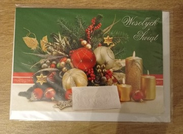 Kartka świąteczna z kopertą, Boże Narodzenie