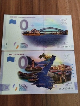 Bon banknot kolekcjonerski 0euro Sydney lago kolor