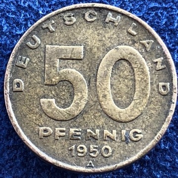 A209 Niemcy 50 pfennig 1950 A Fabryka