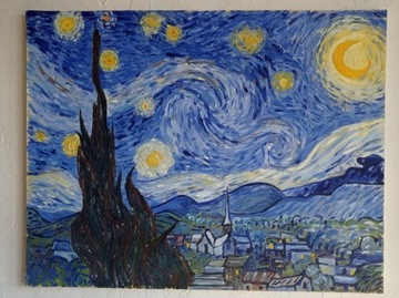 Kopia obrazu Vincenta van Gogha "Gwieździsta noc"