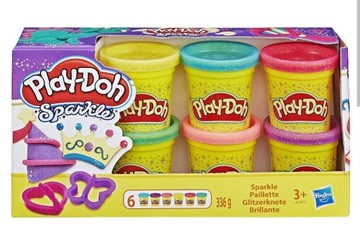 Play-Doh masa plastyczna sparkle 6 tub A5417