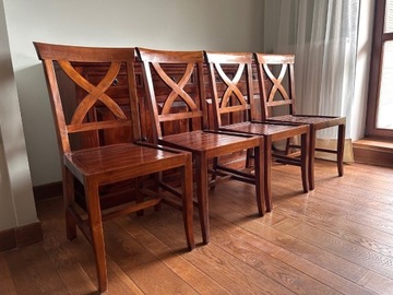 Krzesła w stylu kolonialnym - komplet 4 szt