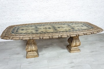 Duży stół jadalniany z marmuru Makrana