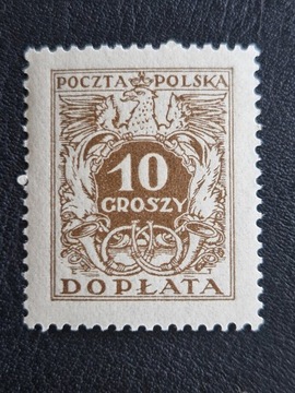 D69II ** Dopłata 10gr pap. cienki 1924r.