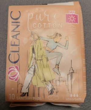 Podpaski cleanic pure cotton day 10 sztuk 