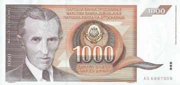 Jugosławia - 1000 Dinara - 1990 - P107 - St.1