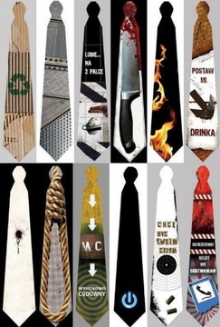 Krawat imprezowy - różne wzory 