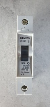 Wyłącznik nadprądowy Siemens 5SX21 B16 