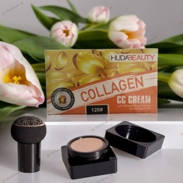 Collagenowy podkład Grzybek CC Huda Beauty odcień 120