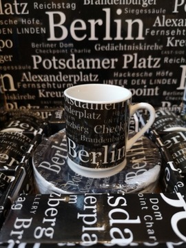 Zestaw filiżanek 6 set espresso ceramika Berlin 