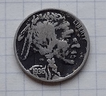 (3191) USA 5 centów 1936 b/z 