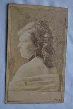 stara fotografia J. LOWY WIEDEŃ portret kobiety