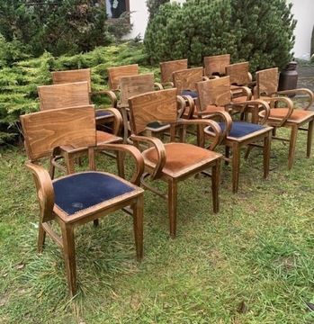 Stylowe fotele krzesła Art deco 6 sztuk