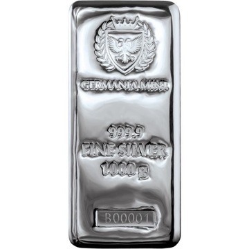 Sztabka srebra 1000g Germania Mint 1kg AG 999