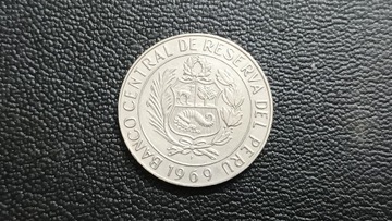 Moneta, Peru, 5 Soles, 1969, Paris, st.1/1