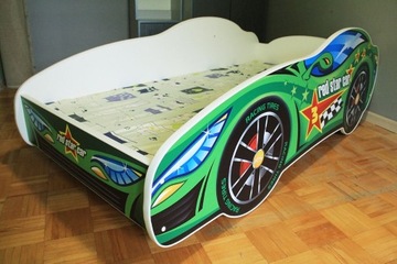 Łóżeczko samochodzik dziecięcy  Racing Car-Green