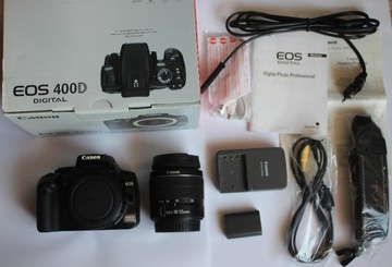 Aparat Canon EOS 400D + obiektyw Canon EF-S 18-55mm 1:3,5-5,6 AF