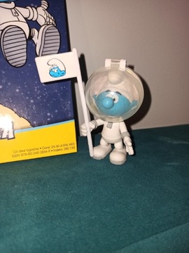 SMERFY astronauta Figurka + Książeczka De Agostini