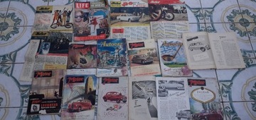 Zestaw gazet motoryzacyjnych -lata1949-te do 60-ty