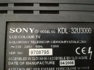 Telewizor SONY KDL32U3000--