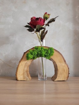 wazon z naturalnego drewna