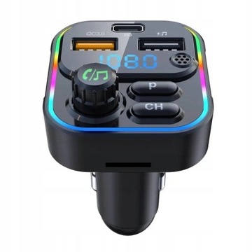Nadajnik FM Bluetooth 5.0 samochodowy zestaw głośn