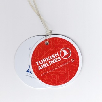 Zawieszka na bagaż, etykieta Turkish Airlines