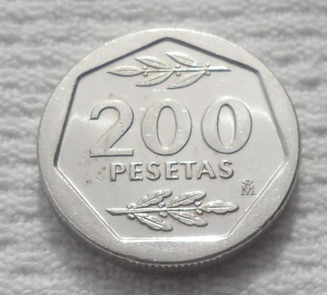 Hiszpania Jan Karol I Burbon 200 peset 1986 Stan