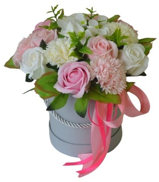 Flower Box kwiaty mydlane róże na prezent 