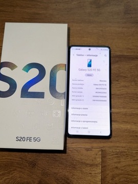 Samsung S20 FE 5g w pełni sprawny folia 