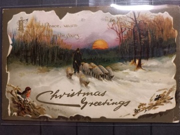 Pocztówka Tuck's Oilette Boże Narodzenie M. Morris 1910