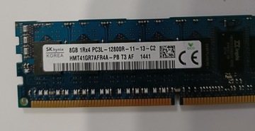 Serwerowa Pamięć ram 8GB 1Rx4 PC3L 12800R -ECC